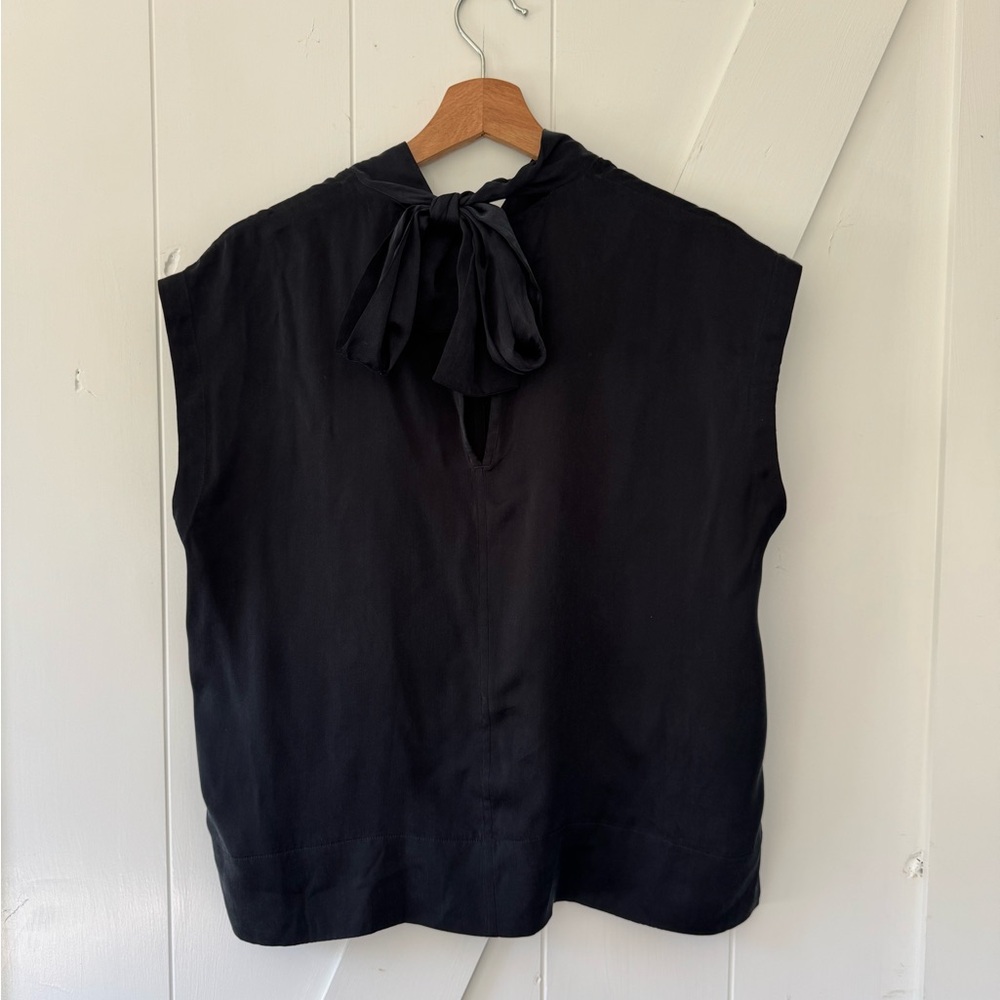 Everlane Clean Silk Charmeuse Tie Blouse - Picture 5 of 8